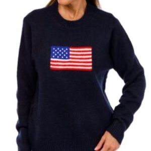Nanette Lepore Dark Blue Sweater with Flag Design